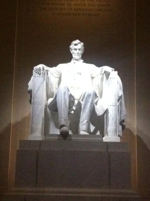 Lincoln Memorial statue in Washington D.C.