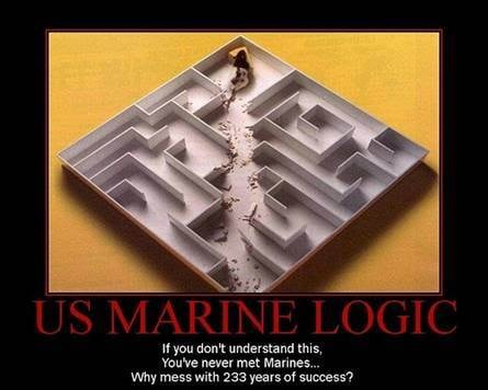 US Marine Logic motivational poster — maze